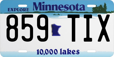 MN license plate 859TIX