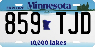 MN license plate 859TJD