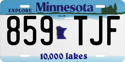 MN license plate 859TJF