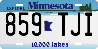 MN license plate 859TJI