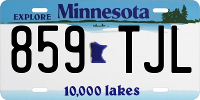 MN license plate 859TJL