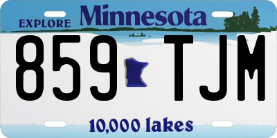 MN license plate 859TJM