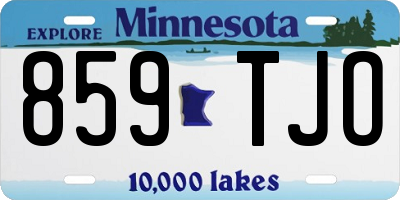 MN license plate 859TJO