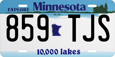 MN license plate 859TJS