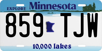 MN license plate 859TJW