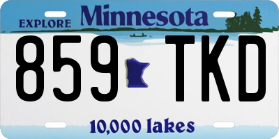 MN license plate 859TKD