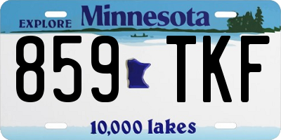 MN license plate 859TKF