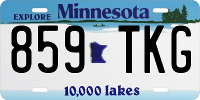 MN license plate 859TKG