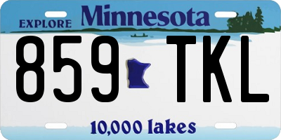 MN license plate 859TKL