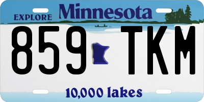 MN license plate 859TKM