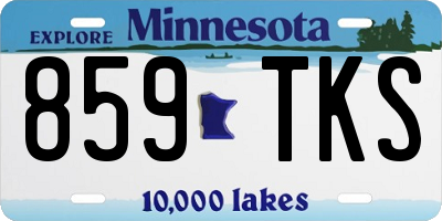 MN license plate 859TKS