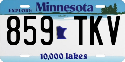 MN license plate 859TKV