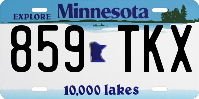 MN license plate 859TKX