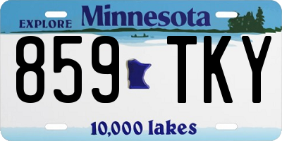 MN license plate 859TKY