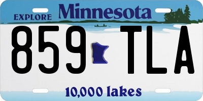 MN license plate 859TLA