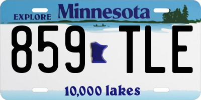 MN license plate 859TLE