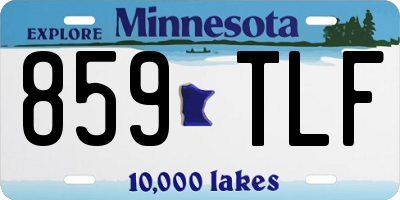 MN license plate 859TLF