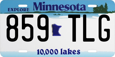 MN license plate 859TLG