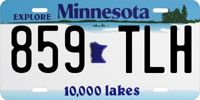 MN license plate 859TLH