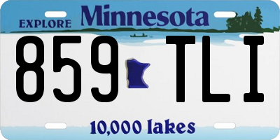MN license plate 859TLI