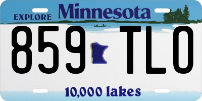 MN license plate 859TLO