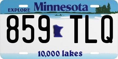 MN license plate 859TLQ