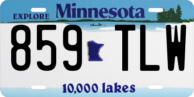 MN license plate 859TLW