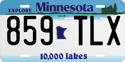 MN license plate 859TLX