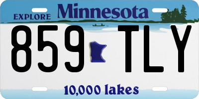 MN license plate 859TLY