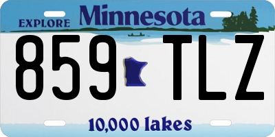 MN license plate 859TLZ