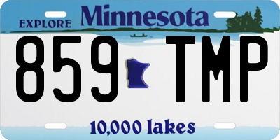 MN license plate 859TMP
