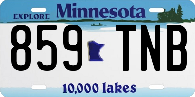 MN license plate 859TNB