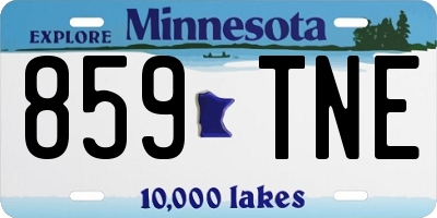 MN license plate 859TNE