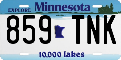 MN license plate 859TNK