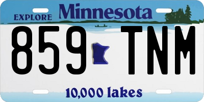 MN license plate 859TNM