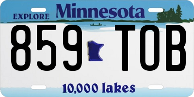 MN license plate 859TOB