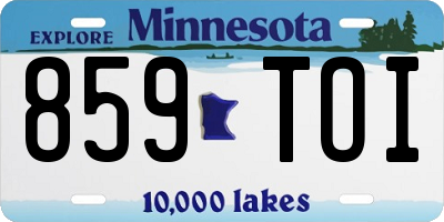 MN license plate 859TOI