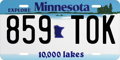 MN license plate 859TOK