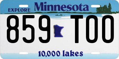 MN license plate 859TOO