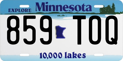 MN license plate 859TOQ