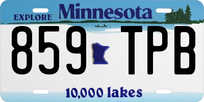 MN license plate 859TPB