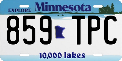 MN license plate 859TPC