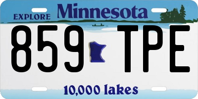 MN license plate 859TPE