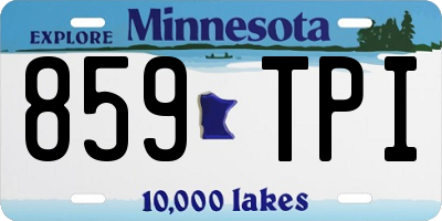 MN license plate 859TPI