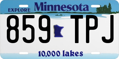 MN license plate 859TPJ