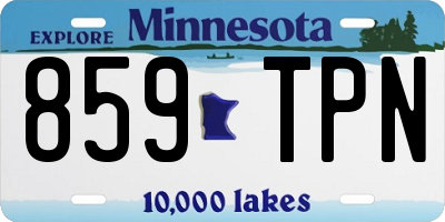 MN license plate 859TPN