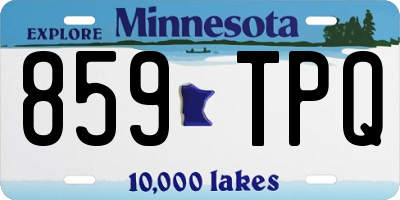 MN license plate 859TPQ