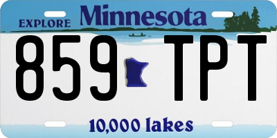 MN license plate 859TPT