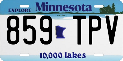 MN license plate 859TPV