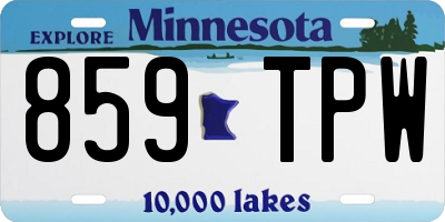 MN license plate 859TPW